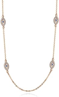 Chic 14K Gold Evil Eye Choker Necklace with Blue Sapphire Evil Eye,Minimalist Style Hollow Devil's Eye Moissanite Necklace,Fashion Jewelry Gift for Women
