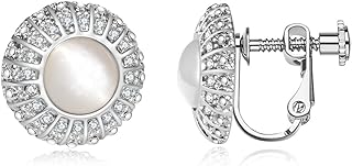 Small Round Clip On Earrings 18K Gold Plated Earrings For Women