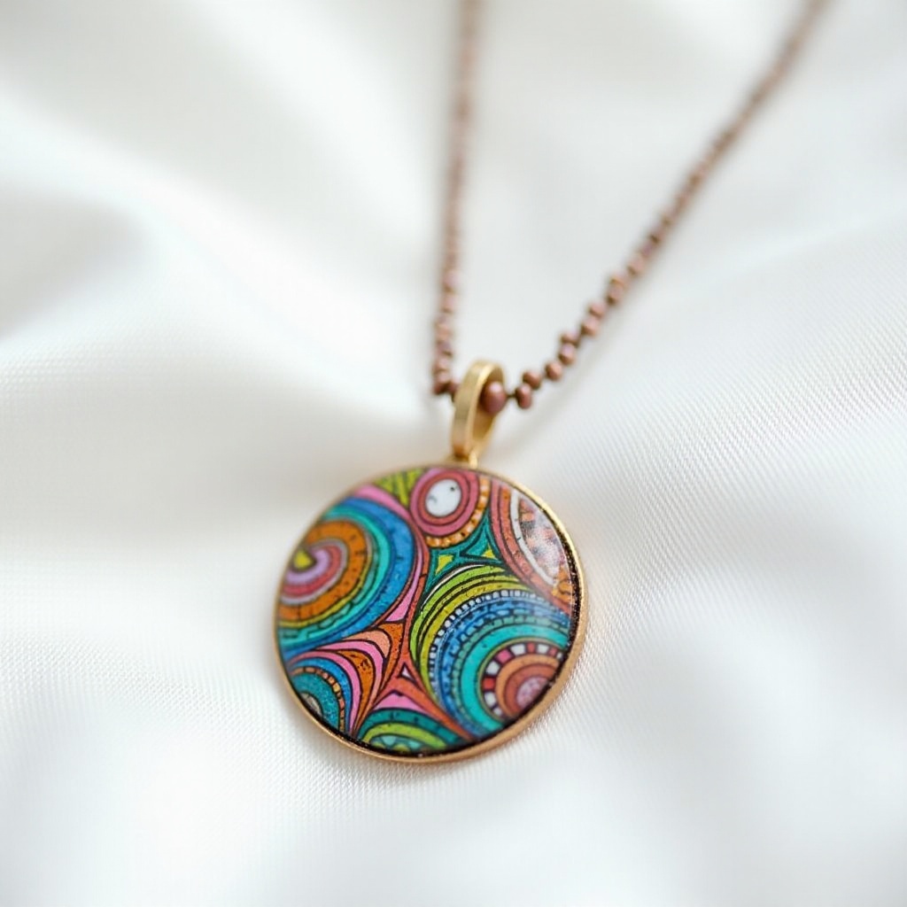 Affordable Fordite Painted Pendant Necklaces Under $25