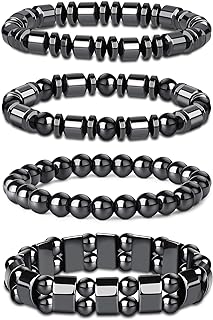 Magnetic Clasp Hematite Bead Chain Bracelet with Tiger Eye Stones for Men and Women - Chic and Fashionable Accessory