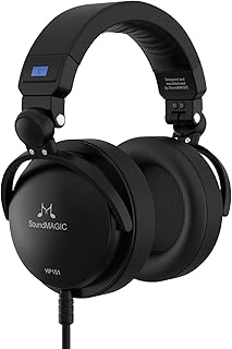 SoundMAGIC Audiophile Kopfhörer HP151 für HiFi- und Gaming-Genuss, mit 53-mm-Treibern, schwarz, hervorragende Geräuschisolierung und langlebigem Edelstahl-Kopfbügel - ideal für Musikfans