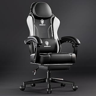 Dowinx PlayStation Gamer Stuhl für lange Gaming-Sessions, ergonomisches Design mit Lendenwirbelstütze, verbreiterte Rückenlehne und ergonomischer Komfort, ideal für Gaming-Enthusiasten