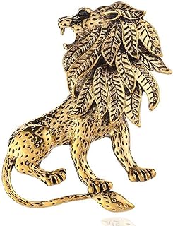 Vintage Alloy Lion Brooch Pin for Men and Women - Punk Style, Versatile for Suits, Scarves, and More - Unique Gift for Holidays and Special Occasions