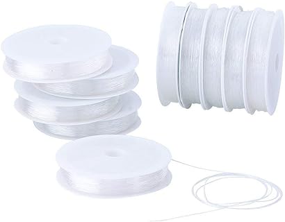 Elecrelive Clear Elastic Crystal Thread for Bead Bracelets, Resilient Plastic and Rubber, Ideal for DIY Jewelry & Necklace Making, 10 Rolls