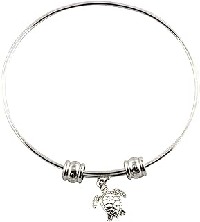 Sea Turtle Charm Bracelet Bangle Jewelry Great Hawaiian Gift for Women Men and to Wear at The Beach Not Created from Hemp