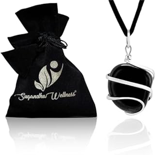 Hematite Crystal Necklace with Spring Ring Clasp and Cable Chain for Men and Women - Silver Plated Protection, Balance, Energy Stone Pendant