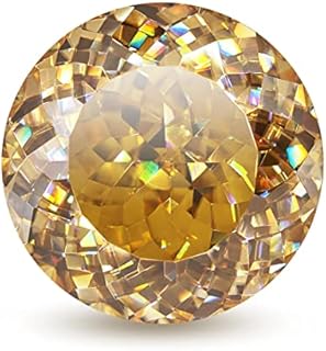 Loose Moissanite 2 Carat, Champagne Color Diamond, VVS1 Clarity, Portuguese Cut Brilliant Gemstone for Making Engagement/Wedding/Ring/Jewelry/Pendant/Earrings/Necklace Handmade Moissanite