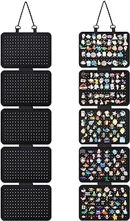 Snap Closure PACMAXI Brooch Display Frame in Black Painted Metal+Panel Design for Collectors+Rectangle/Lapel Pin Organizer+PACMAXI