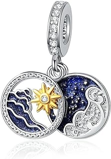 MYCHERISH Love Heart Star Moon Air Balloon Dangle Charms for Bracelets and Necklaces Women’s Beads Charms Dangle 925 Sterling Silver 5A Cubic Zircon,Christmas Mother’s Day Jewelry Gifts for Her
