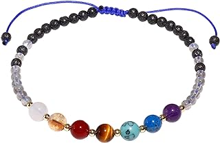 XHUUU 7 Chakra Lava Stone Beaded Anklet Essential Oil Diffuser Ankle Bracelets for Women Balance Energy Meditation Gifts Adjustable
