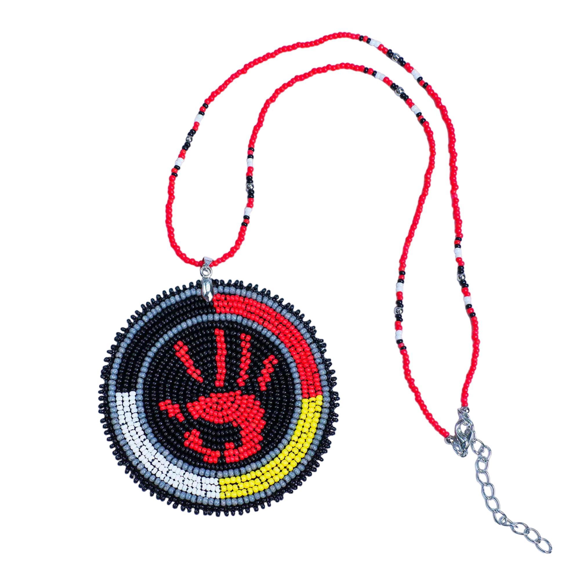 Native American Handmade Premium Necklace For Women, MMIW/Indigenous Women Necklace Pendant Long Beaded Native American Style