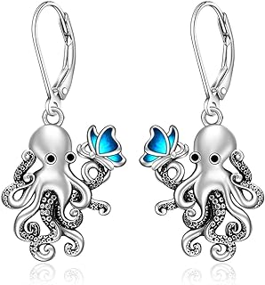 Paw Print Cat Earrings Christmas Reindeer Octopus Horse Owl Turkey Earrings Women Dangle Sterling Silver Jewelry