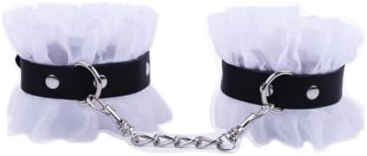 Women's Adjustable Lace Handcuff Bracelet & Ankle Chain - PU Leather/Stainless Steel - Chic Elegant Design - Perfect Accessory for Any Occasion - Premium Quality