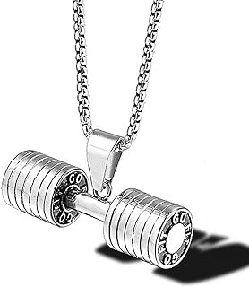 Men & Women's Stainless Steel Figaro Chain Necklace with Star of David, Football, Lion, Hairdresser, Arrowhead Design and Zircon Gem - Lobster Clasp