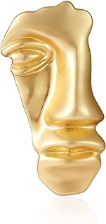 Figure Face Mask Brooch - Vintage Minimalist Metal Brooches Women Men