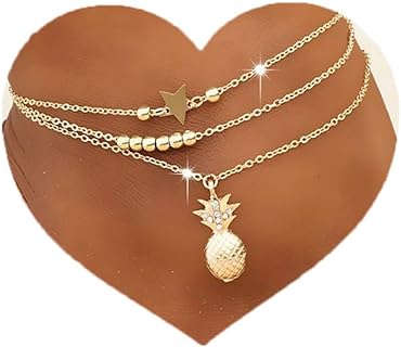 Boho Pineapple Ankle Bracelet Beaded Anklet Bracelet Star Ankle Chain Jewelry for Woman and Teen Girl