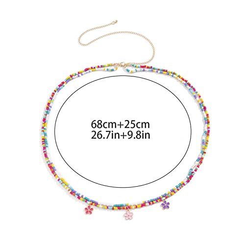Sexy Beaded Waist Chain Summer Boho Bikini Beads Belly Chains Summer Beach Waist Bead Belly Chain Body Chain Jewelry for Women Girls