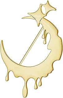 Lava Moon Star Brooches Pins Delicate Minimalist Stars Teardrop Brooch Classic for Women Men Girls Dainty Elegant Lapel Pins Dress Suit Ceremony Clothes Accessories Jewelry Valentine's Day Christmas Birthday Gifts