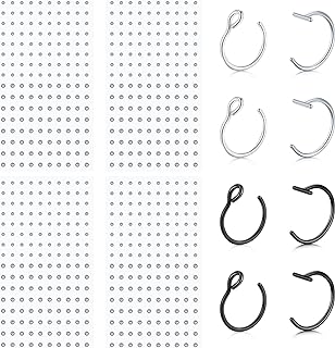 Longita Fake Eyebrow Piercing Fake Lip Labret Studs Stick On Fake Nose Stud Fake Facial Piercing Adhesive Face Jewelry Non Piercing Fake Skin Piercing