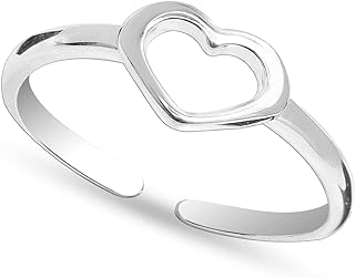 LeCalla 925 Sterling Silver Toe Rings for Women | Minimalist Classic Toe-Rings for Gifting Simple Open Adjustable Toe Band Ring for Women