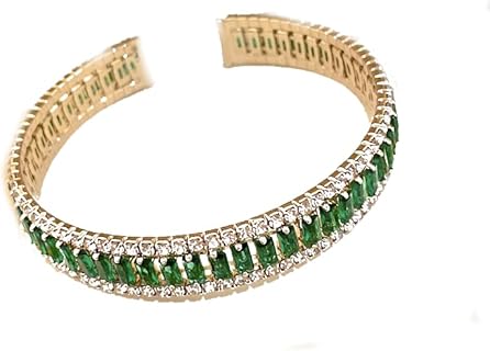 Emerald Bracelet Adjustable Cuff Valentine's Day Mother's Day Gifts Jewelry Gifts for Women