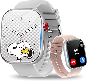 Audwierr多機能スマートウォッチ、体温計測対応とBluetooth通話機能、2.01インチ大画面、防水仕様でスポーツに最適な一品。