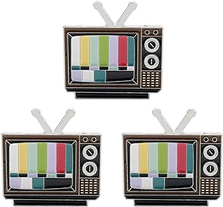 SaiDian 3-Piece Retro Rainbow Bar Pin Brooch with Secure Alloy Pin Clasp for Unisex Vintage Enthusiasts - 90s Multicolor Enamel Lapel Badge Set