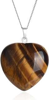 1pc Adabele Authentic 925 Sterling Silver Gemstone Necklace Large Heart Pendant 18 inch Healing Chakra Stone Hypoallergenic Nickel Free Fine Women Jewelry