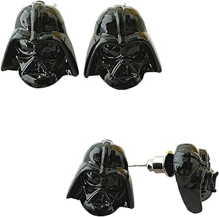 Star Wars Dart Vader Alloy Stud Earrings with Reliable Stud Back for Women and Girls - Anime Cartoon Design, Nickel-free, Hypoallergenic, Perfect Gift