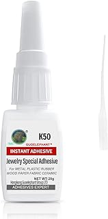 Jewelry Glue 20g, Crystal Glue, Adhesive for Jewelry, Crystal. Instantly Strong Adhesive for bonding Jewelry, Crystal, DIY, Rhinestone, Pearl, Gemstone, Necklace, Bracelet, Earring, Ring.