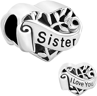 CharmSStory Mothers Day Gifts Grandma/Wife/Sister/Niece/Aunt Heart I Love You Beads For Bracelets