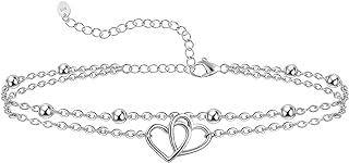 Cable Chain Silver Anklet with Lobster Claw Clasp for Women - Chic & Artsy 925 Sterling Silver Design
