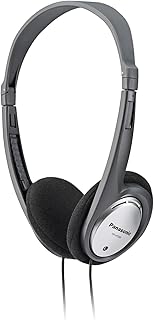 Panasonic RP HT030E S ergonomische und faltbare On-Ear-Kopfhörer mit XBS-Basssystem und 30-mm-Neodym-Wandler, ideal für Sport und Reisen mit 1,2 m Kabel in Silber