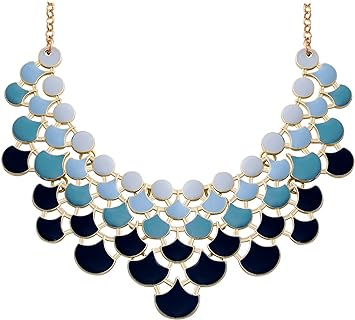 Jane Stone Fashion Statement Collar Necklace Vintage Openwork Bib Costume Jewelry