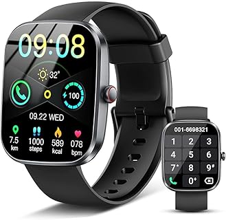 Montre Connectée Femme Fitbit avec Écran HD Tactile 1.96, Bluetooth pour Appels et Suivi Santé, 100+ Modes Sportifs, Idéale pour Sport et Utilisation Quotidienne