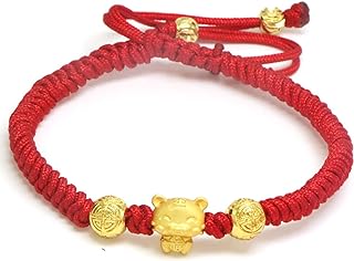 2023 New Year of Rabbit Red String Handwoven Adjustable Chinese Zodiac Animal Enameled Rabbit Charm Bracelet Lucky Charm Braided Rope Corded Bracelets New Year Jewelry Gifts for Women