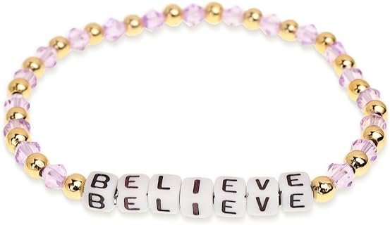 Inspired Little Word Stone Beaded Stretch Bracelets for Women Teen Girls Trendy Boho Love Letter Stackable Natural Gemstone Bracelet Concert Outfit Accessories Fashion Jewelry Gift