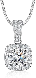 Elegant Sterling Silver Snake Chain Necklace with Sparkling Moissanite for Women – TFT Design