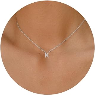 Trendy Silver Initial Choker Necklace with Lobster Clasp, Cable Chain for Women, Personalized Letter Design - Elegant Daily Wear Jewelry Crafted from Durable Brass