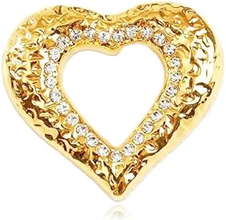 Heart Brooch Pins for Women Girl Gold Rhinestone Vintage Lapel Pin Brooches Fashion Jewelry Gift