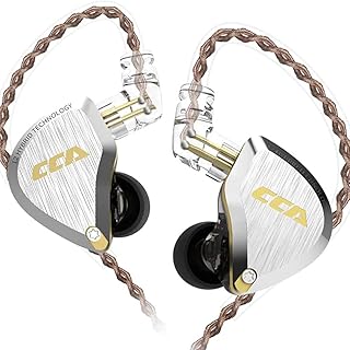 CCA C12 DJ In Ear Kopfhörer mit 5 Balance-Armature und 1 dynamischen Treiber, kompakte Größe, aktiver Geräuschunterdrückung, perfekt für Musiker und Audiophile bei Aufnahmen