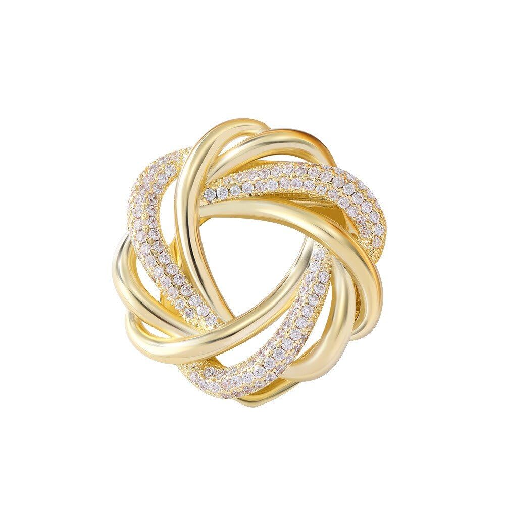 Pin Clasp Floral Pearl Brooch with Rhinestones and Copper Accents for Elegant Women - Versatile Scarf Clip Accessory for Dresses and Jackets