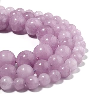 Natural Stone Beads Pink Opal 6mm Polished Round Smooth Gemstone Beads for Jewelry Making 15 Inch(Pink Opal,6mm)