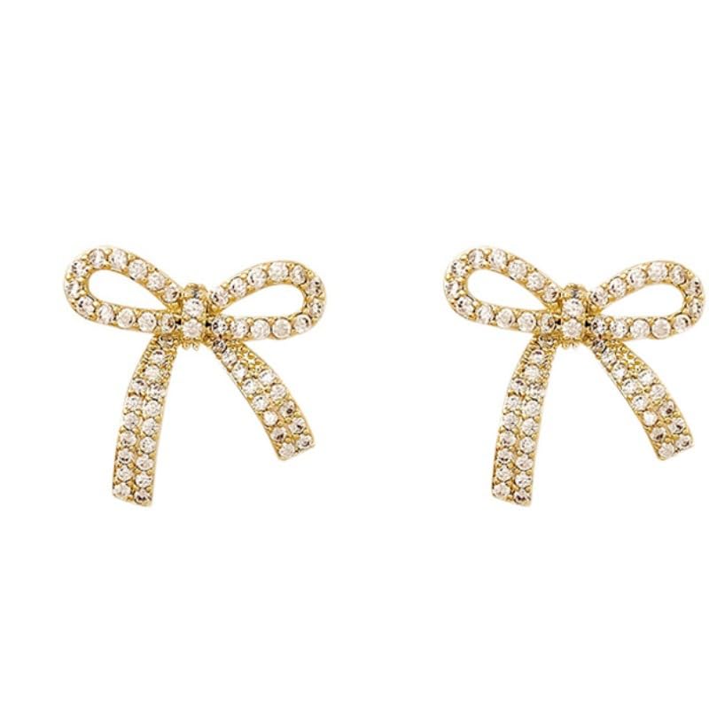 EVER FAITH Vintage Jewelry Crystal Bowknot Brooch For Woman, Big Knot Brooches Pin Wedding Accessories For Banquet Cocktail Clear Silver-Tone