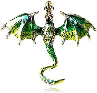 Punk Dragon Brooch Vintage Enamel Dragon Brooch Dragon Animal Brooch Suit Lapel Pin Punk Flying Dragon Brooch Personality Clothing Hat Bag Accessories for Men Women