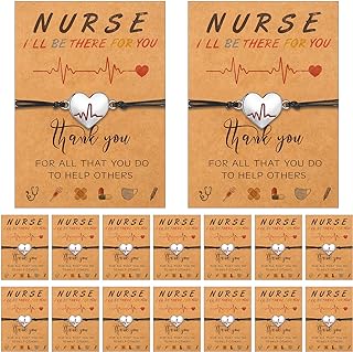 Yinkin Heartbeat Nurse Appreciation Charm Bracelet in Stainless Steel with Stylish Color & Heartbeat Design - Perfect Gift for Christmas, Nurse's day, or Birthdays