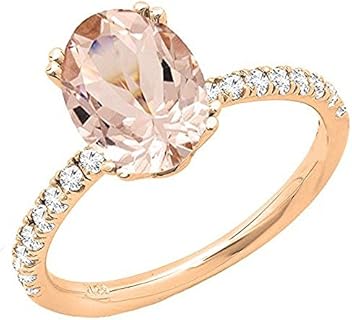 14K Rose Gold Halo Engagement Ring with Oval Amethyst Gemstone and Diamond Accents for Her - Exquisite Bridal Design