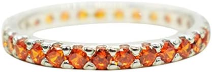 Natural Orange Carnelian Statement Look 925 Sterling Silver Wedding Engagement Ring