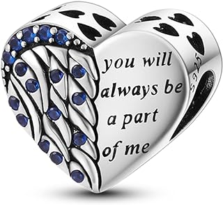 Dallas Cowboys Charm Bracelet with Sterling Silver Chain, Cubic Zirconia Gems for Women, Heart and Butterfly Design