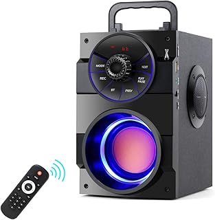 Altavoz Bluetooth Portátil TAMPROAD con Subwoofer de 11W, Graves Pesados y Luces LED, Ideal para Viajes y Reuniones en Interiores o Exteriores
